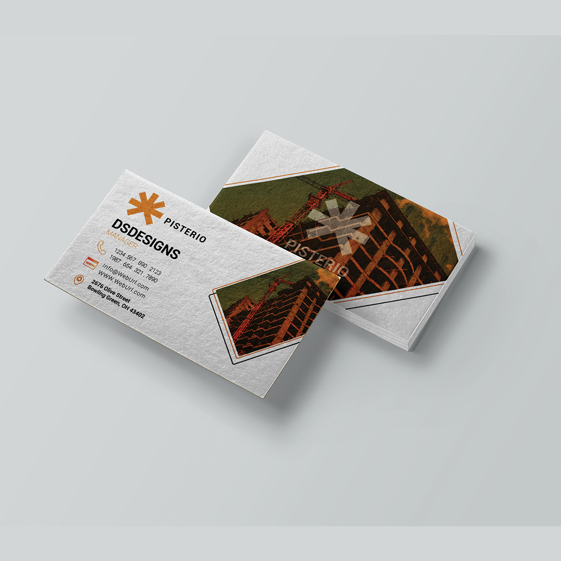 Construction business card design in just 5$ preview image.