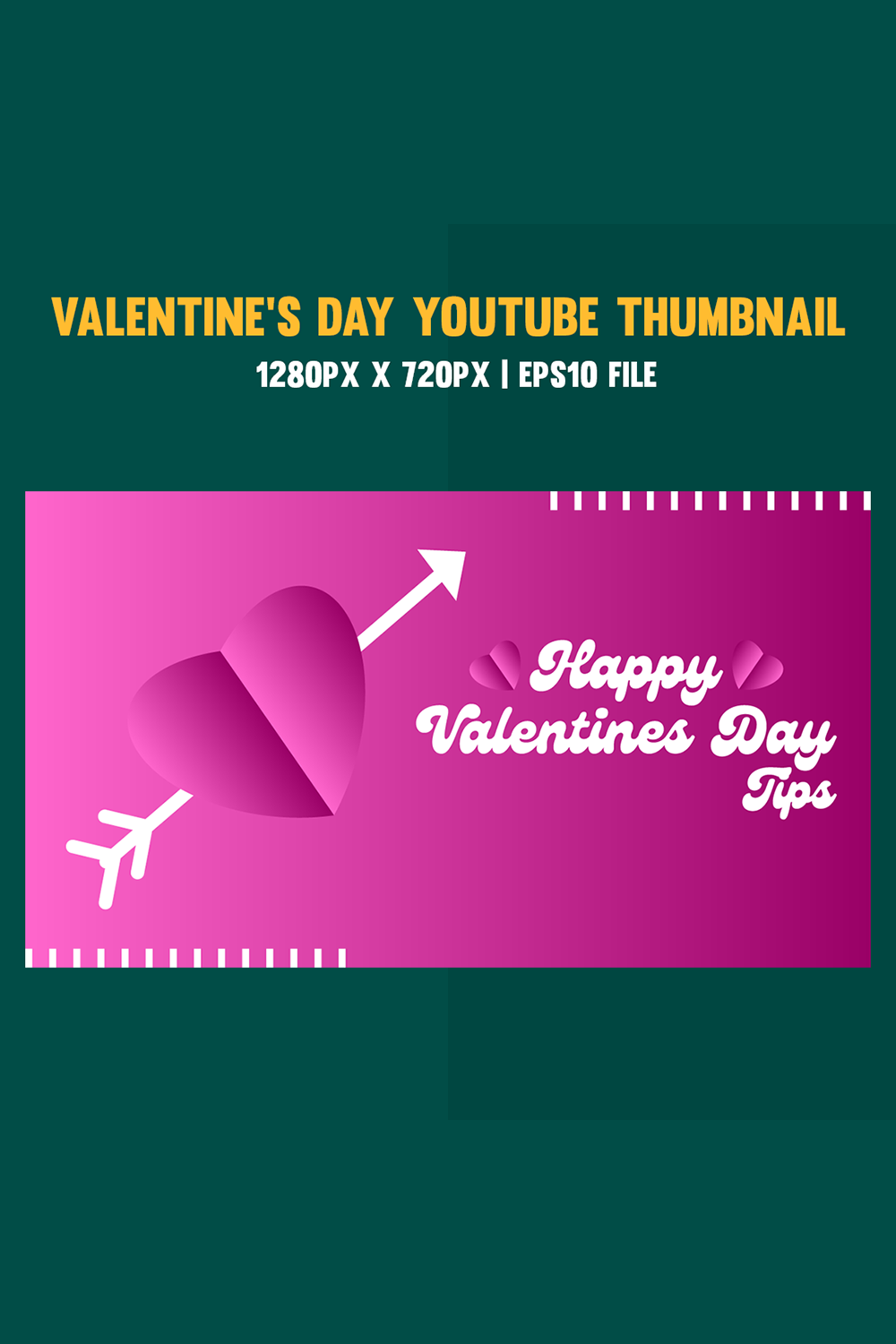 Happy Valentines Day Youtube Thumbnail pinterest preview image.