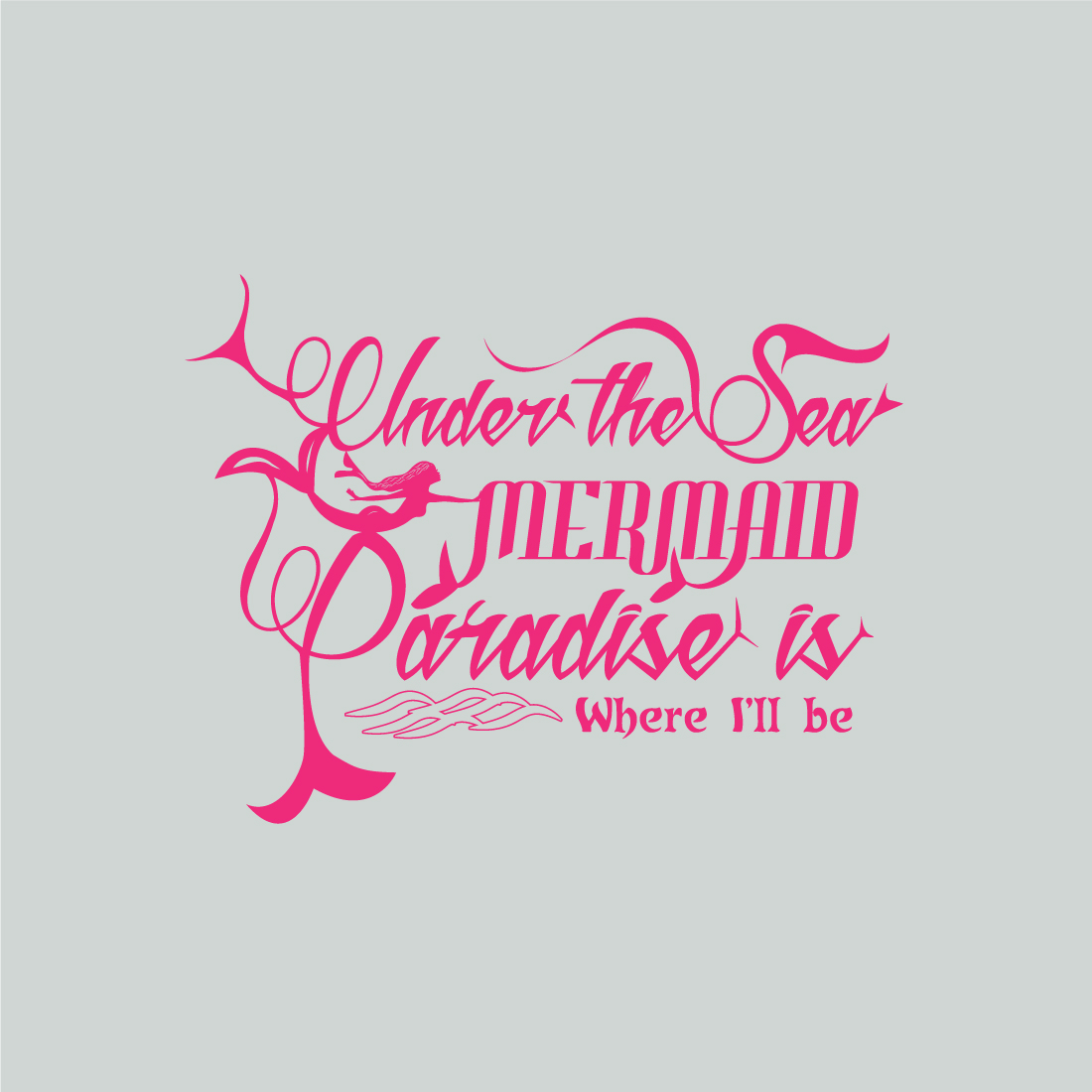 his is a perfect Under The Sea Mermaid Paradise is Where I\'ll Be Baby girls tops and t shirt design preview image.
