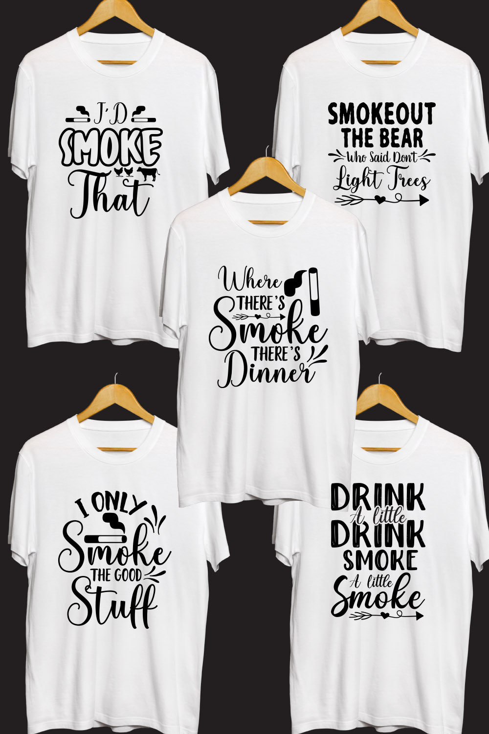 American Smokout SVG T Shirt Designs Bundle pinterest preview image.