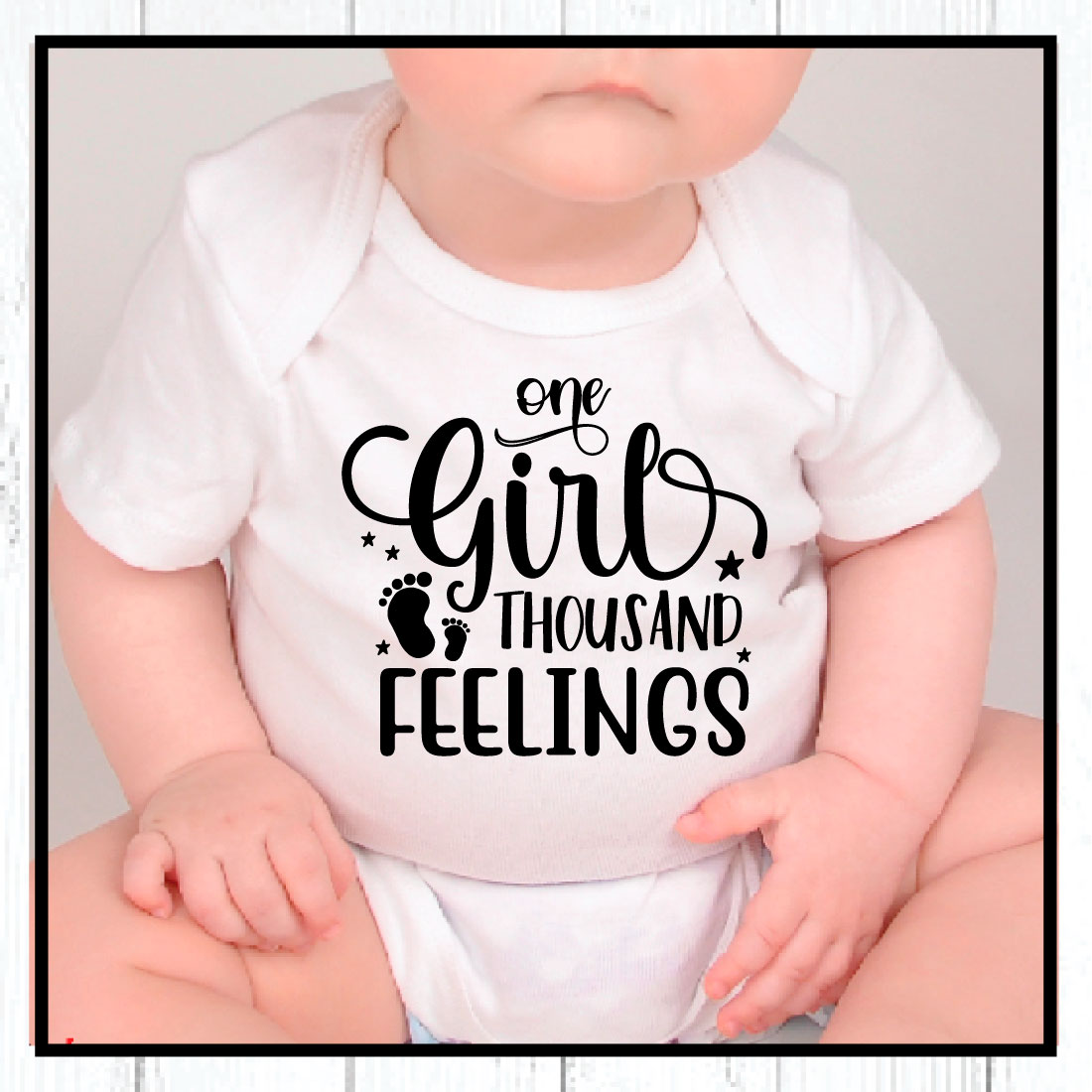 one girl thousand feelings svg preview image.