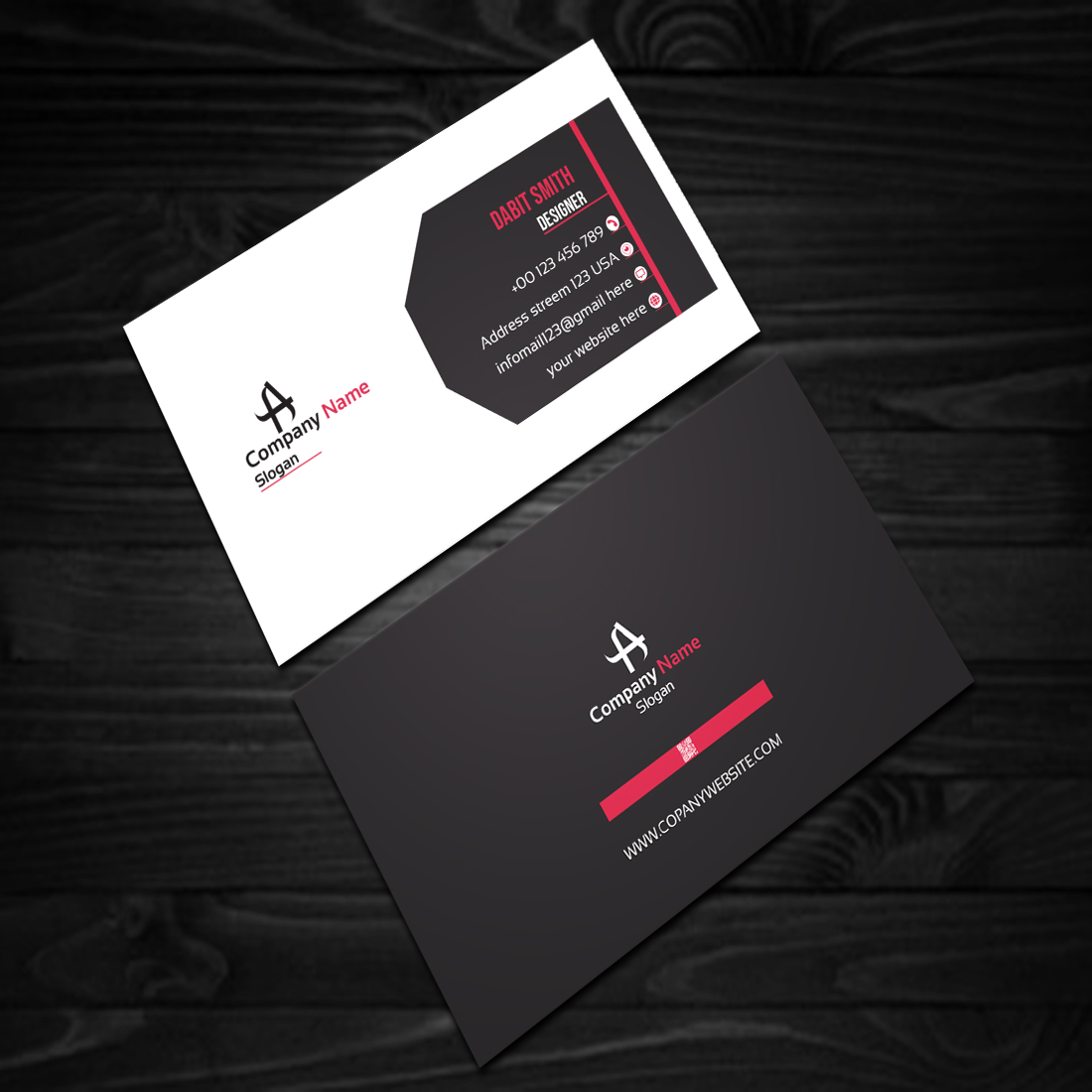 2 Corporates business Card Template Design preview image.