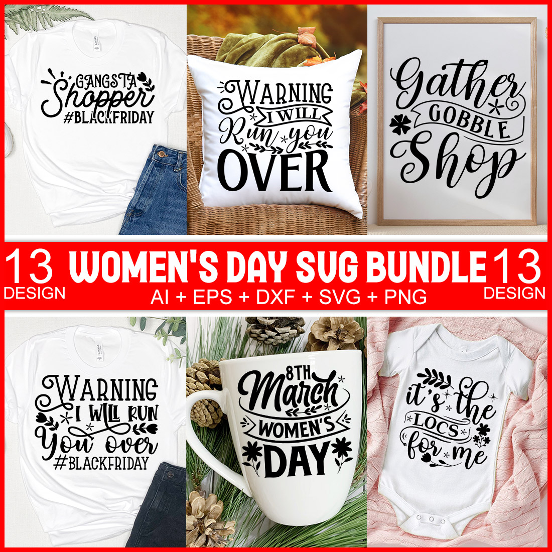 women\'s day svg bundle preview image.