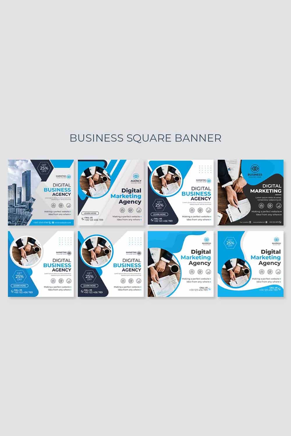 Social Media Post Banner Template Design pinterest preview image.