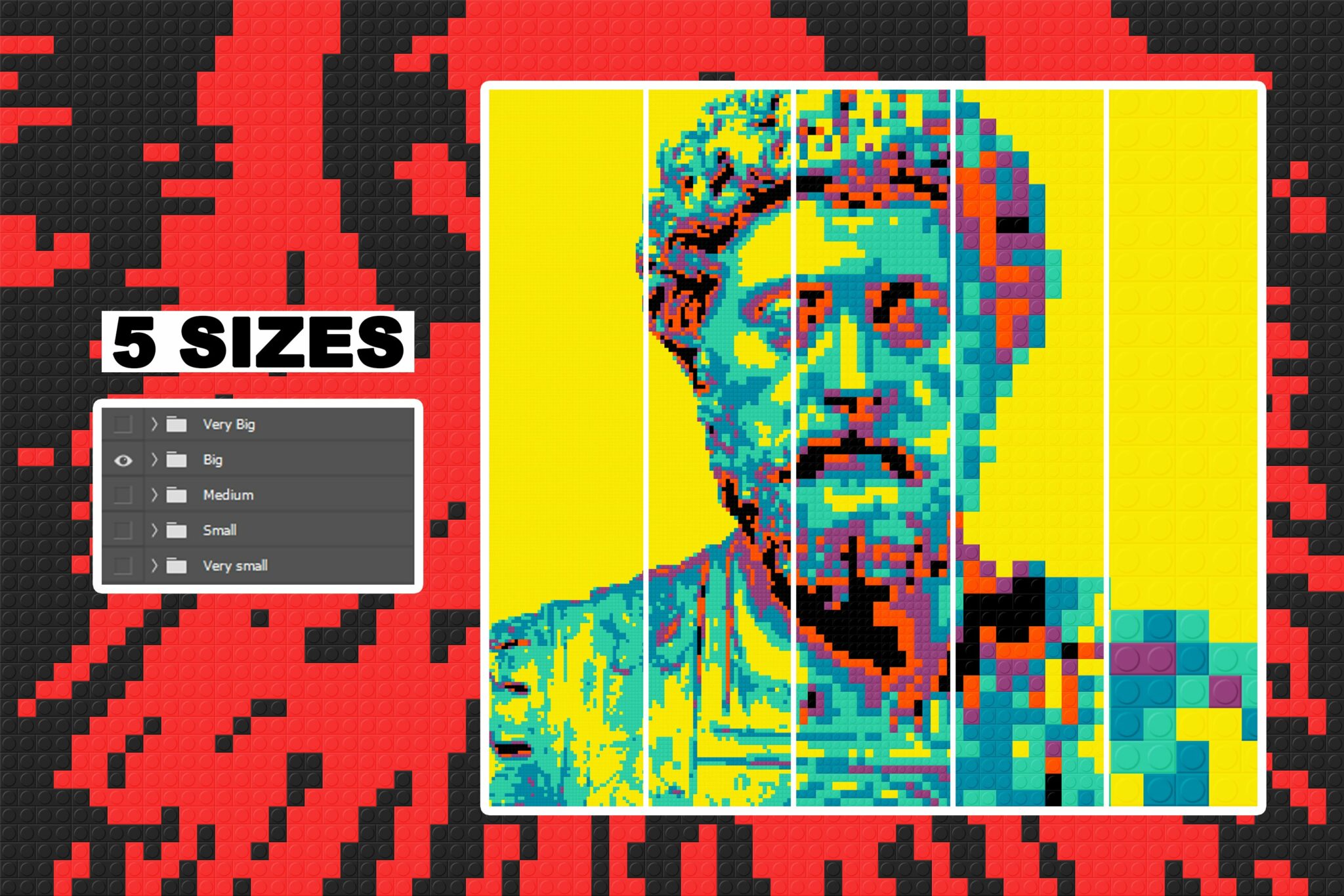 Lego Plastic Bricks PSD Template – MasterBundles