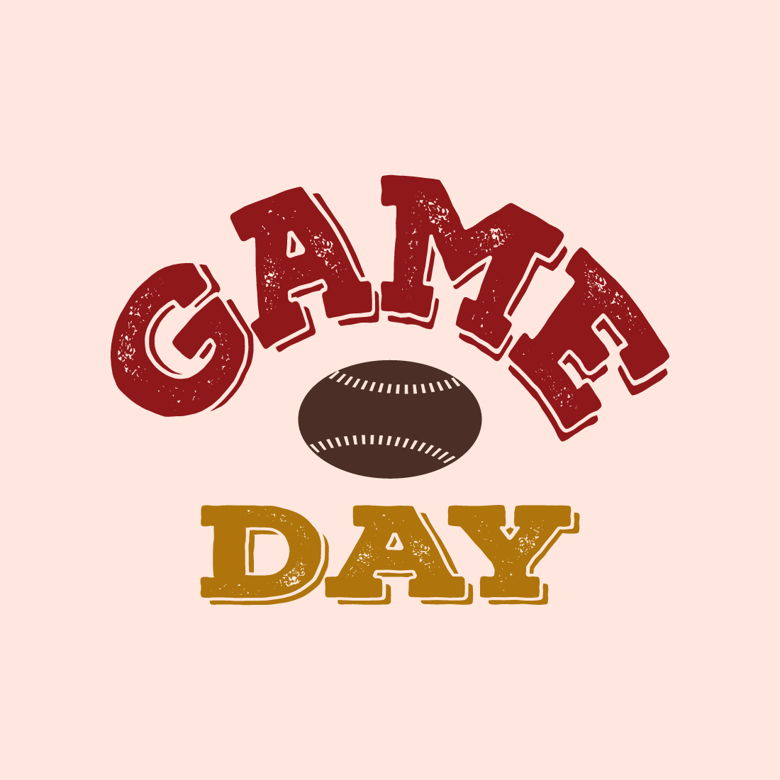 Game Day t shirt design vintage Grunge effect Vector t- shirt Design preview image.