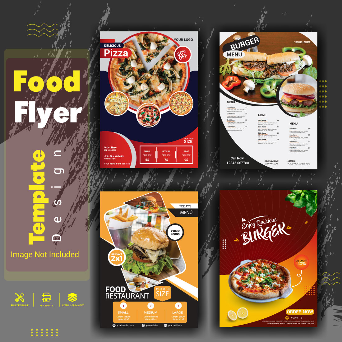flyers templates food