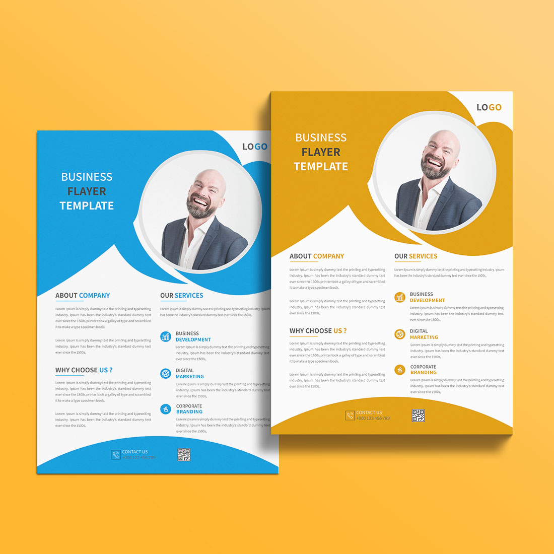 Creative business flyer design template cover image.