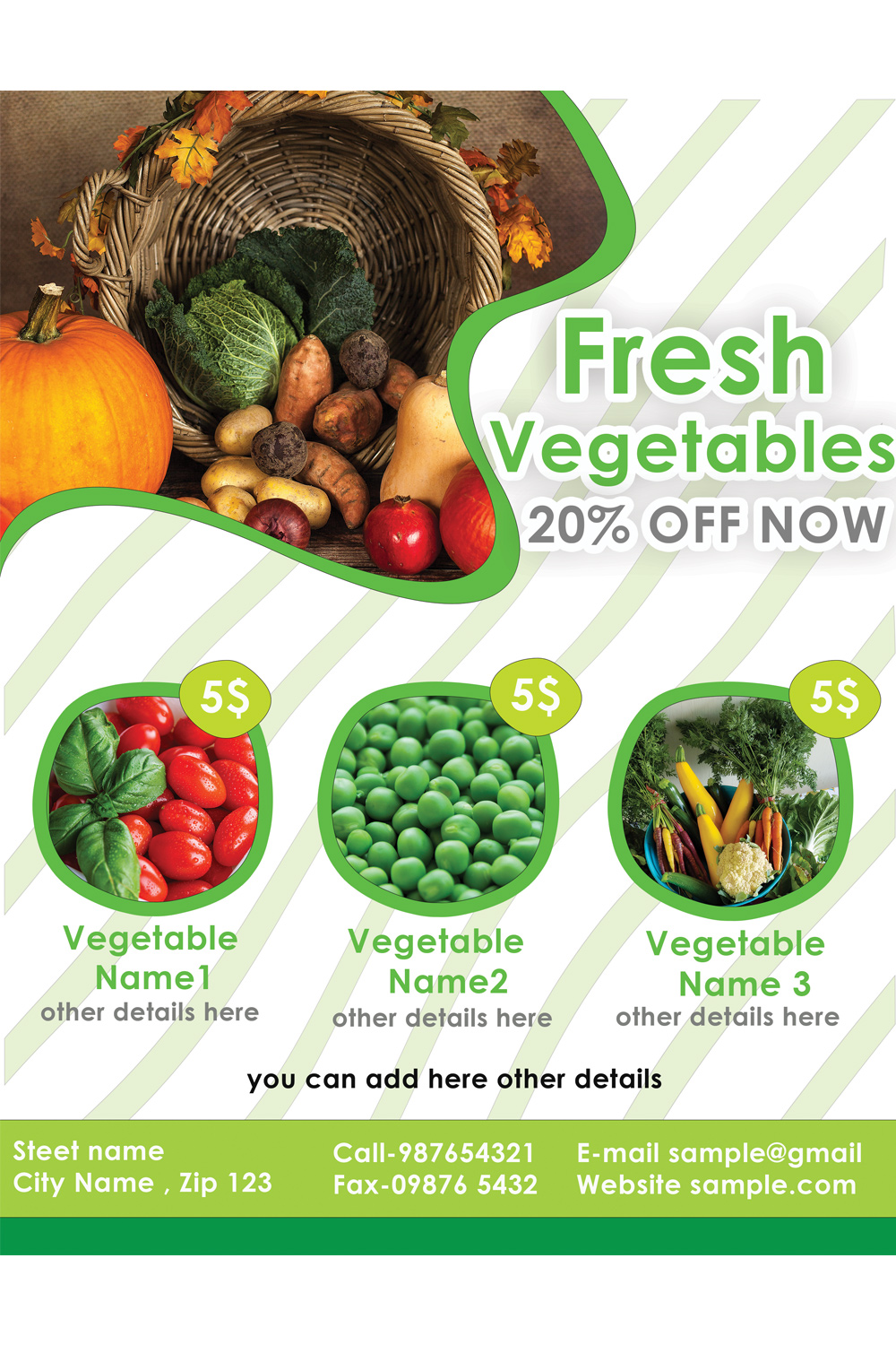 Vegetable Shop pinterest preview image.
