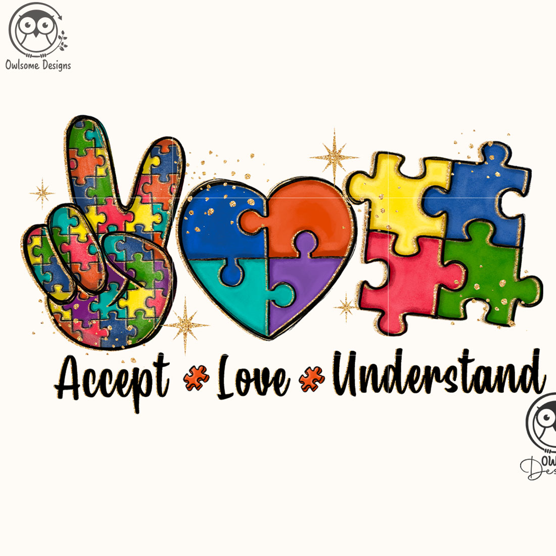 Accept Love Understand Autism PNG cover image.