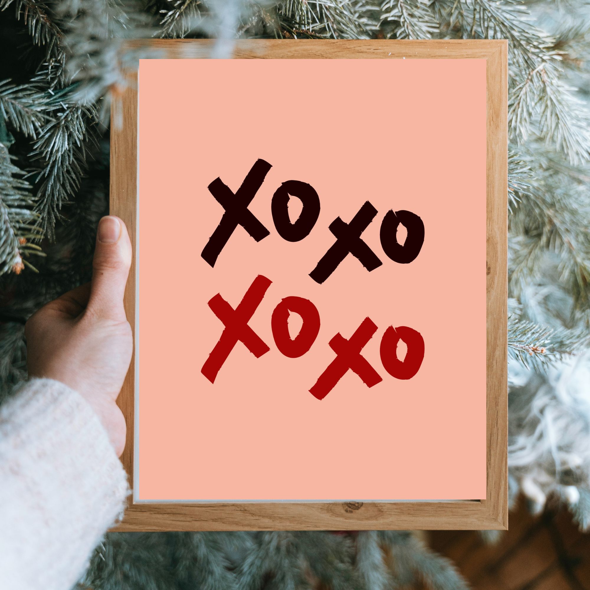 PRINTABLE XOXO Word Art Print, Minimalist Valentines Day Art Print, Wall Art Download, Simple valentines Home Decor - Digital Download preview image.