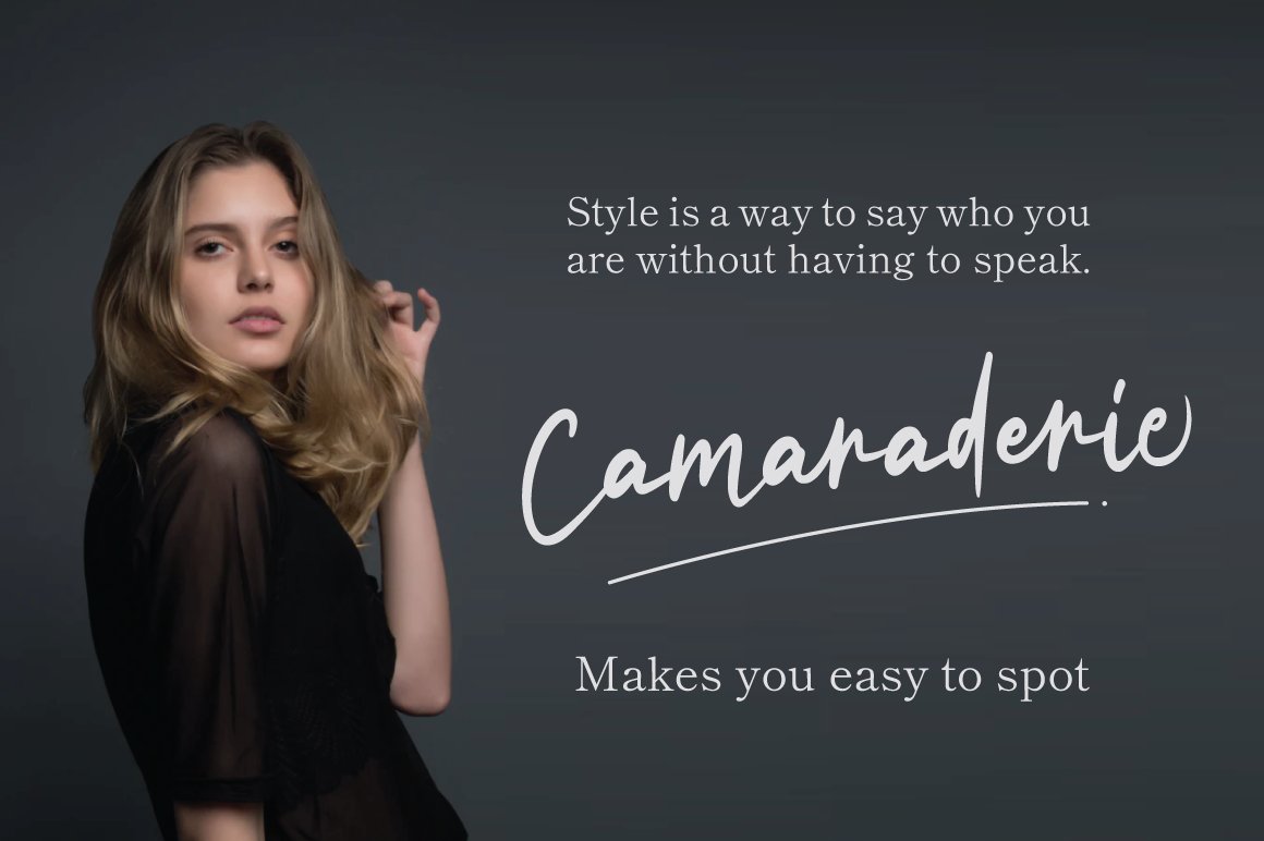 2 camaraderie fashion ads with long hair girl 511