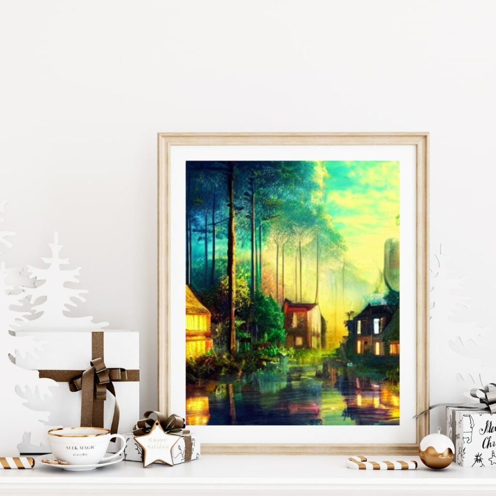 sublime nature, Winter Wonderland wall art printable - MasterBundles