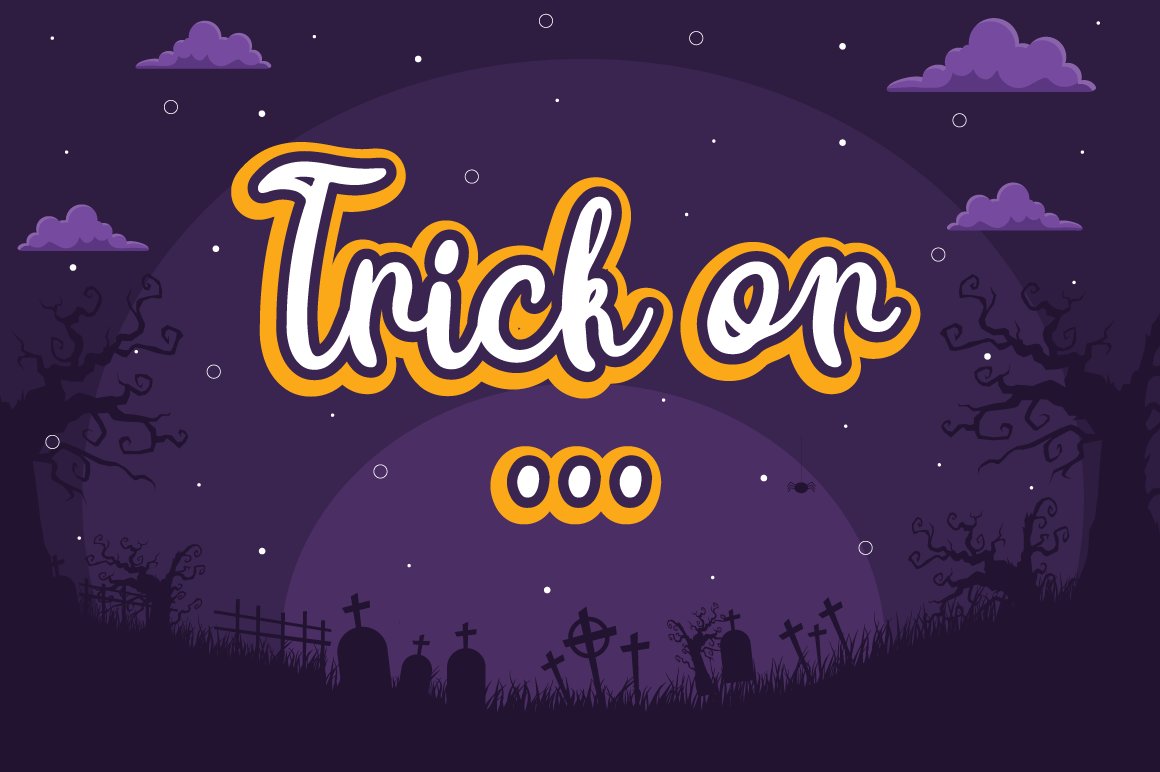 2 trick or treat purple halloween vibes with grave yard 965