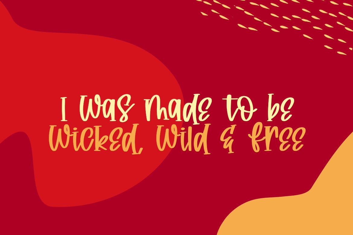 Wickedly Font preview image.