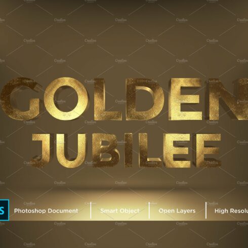 Golden jubilee Text Effectcover image.