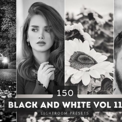 150 Black & White Lightroom Presetcover image.