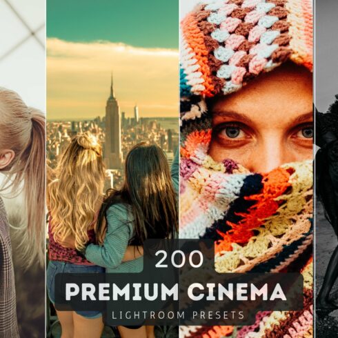 200 Cinema Lightroom Presets Bundlecover image.