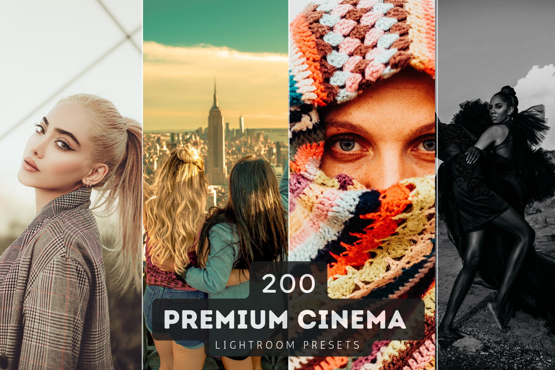 200 Cinema Lightroom Presets Bundlecover image.