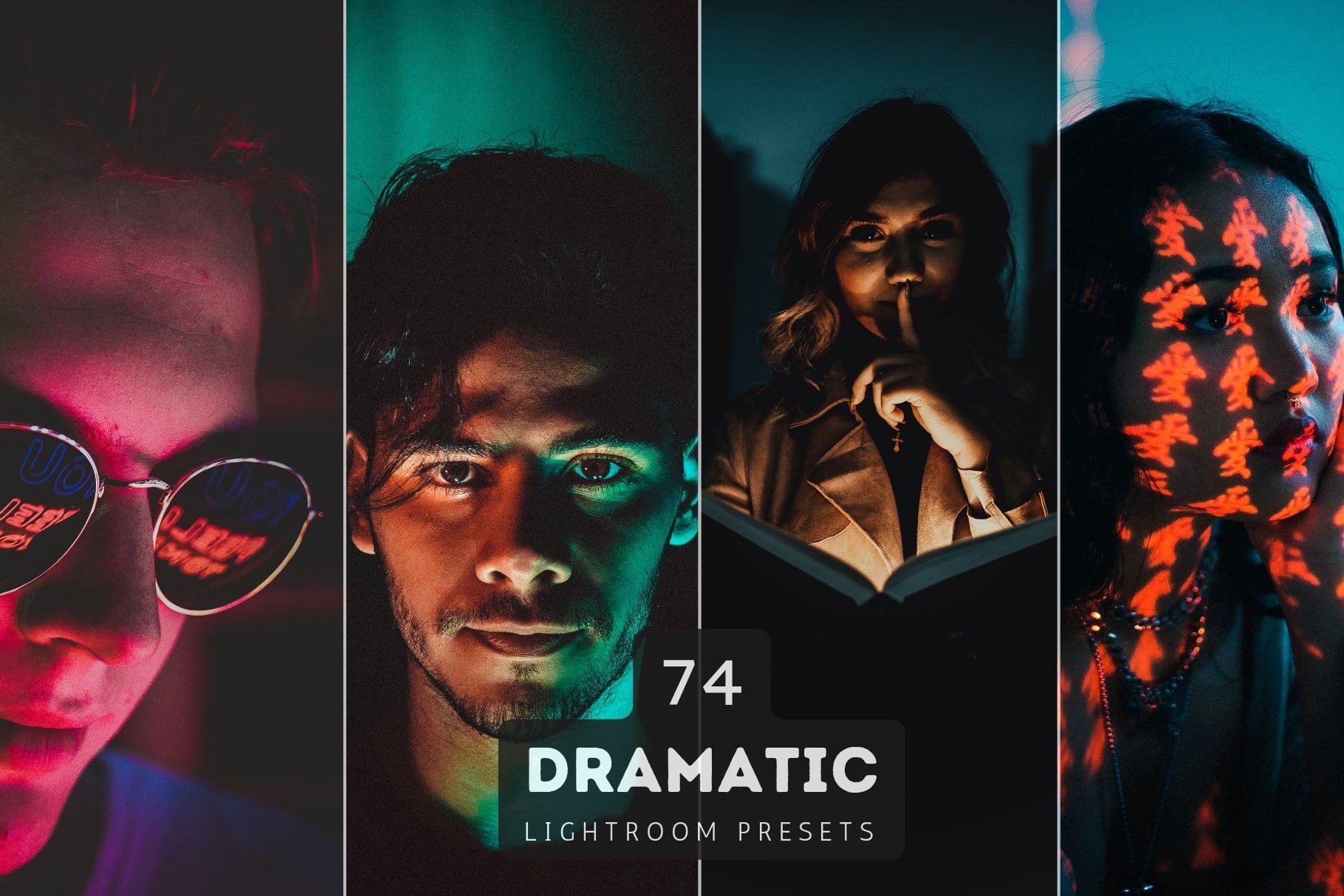 74 Dramatic Lightroom Presetscover image.