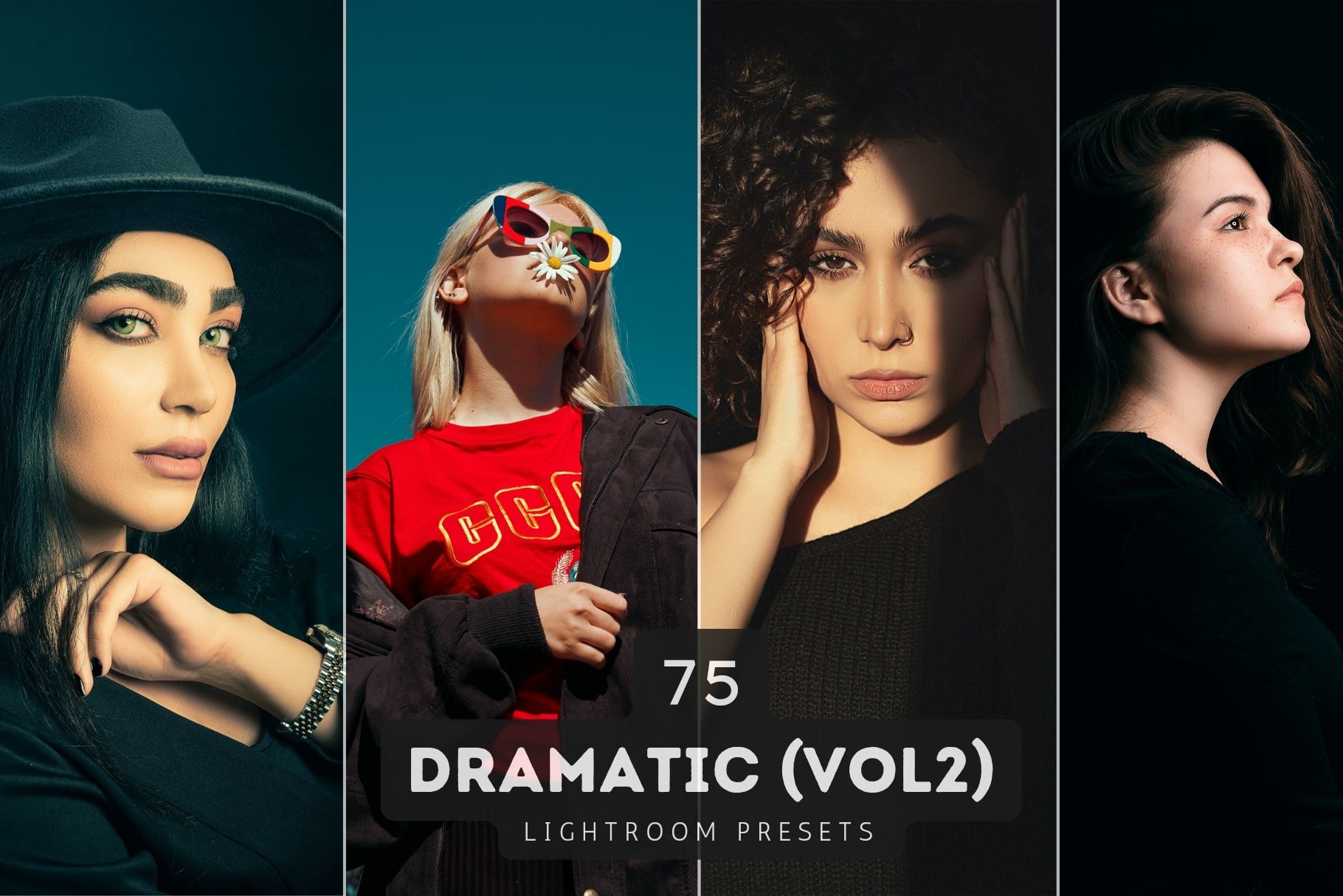 75 Dramatic Lightroom Presets VOL 2cover image.