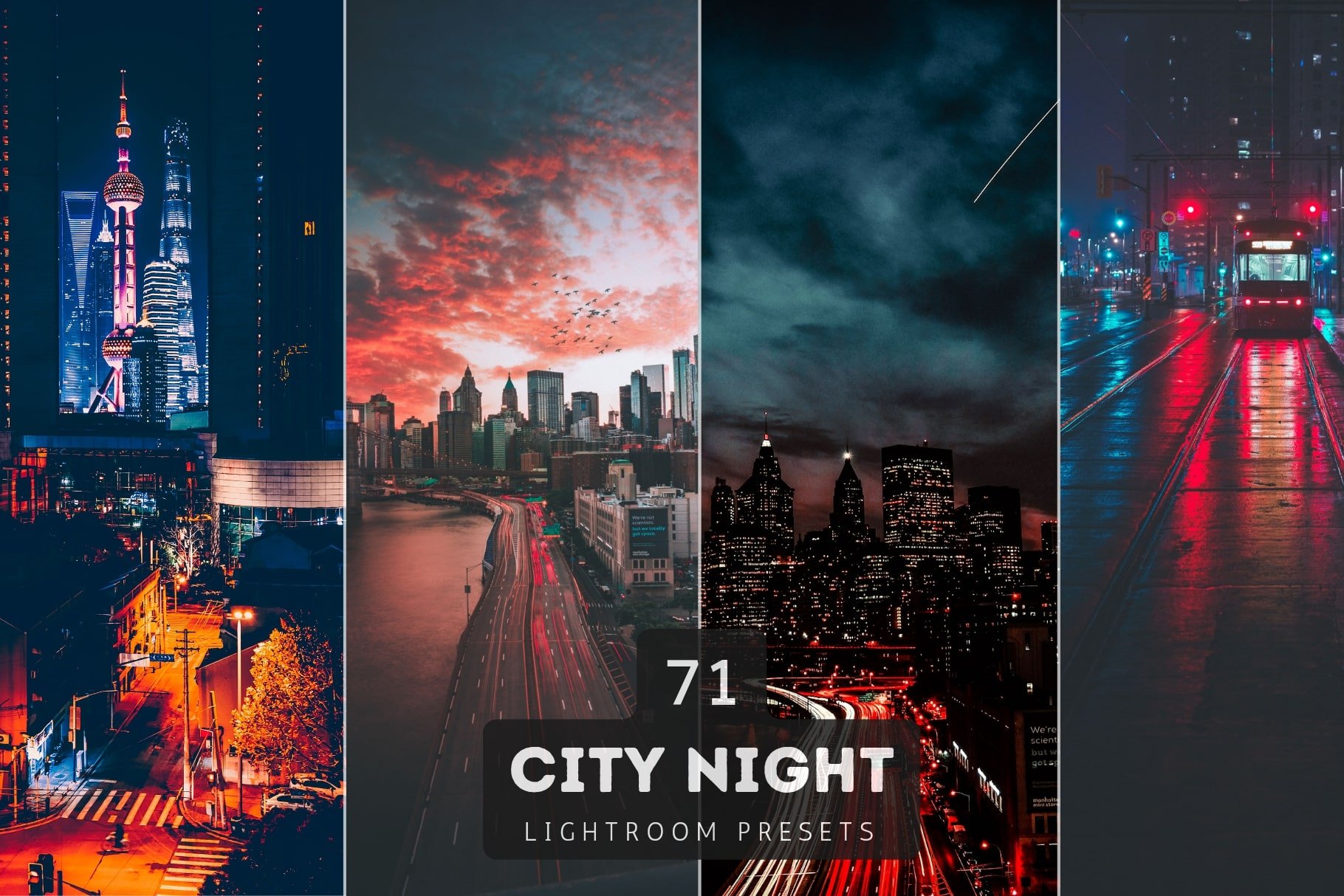 71 City Night Lightroom Presetscover image.