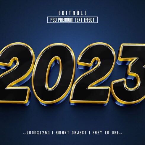 2023 3D text effect stylecover image.