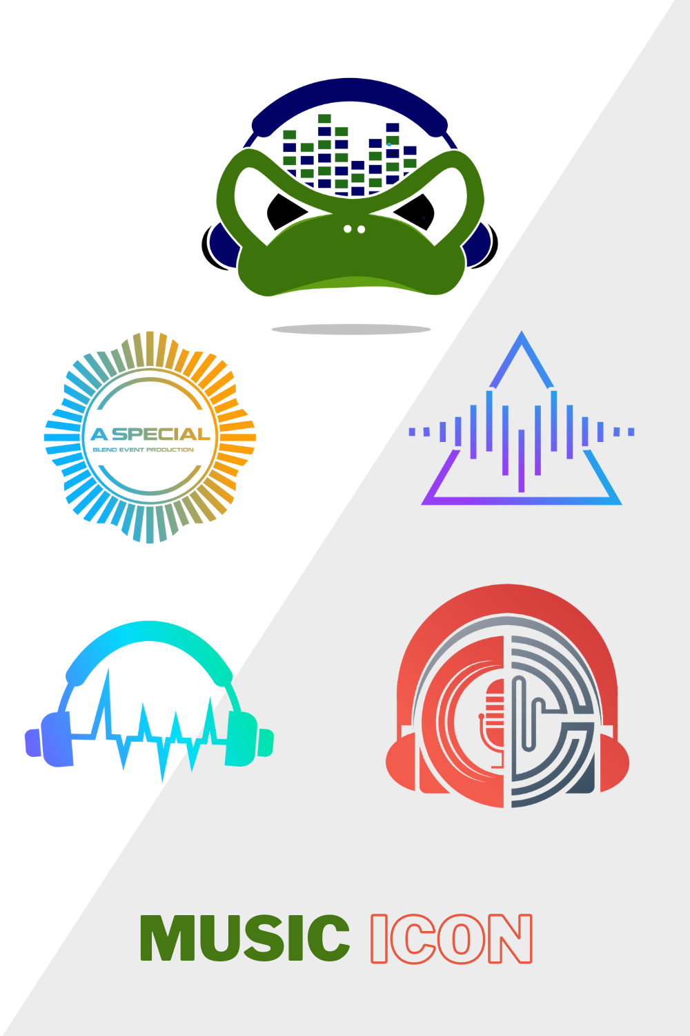 Creative Music Icon Designs for Your Next Project pinterest preview image.