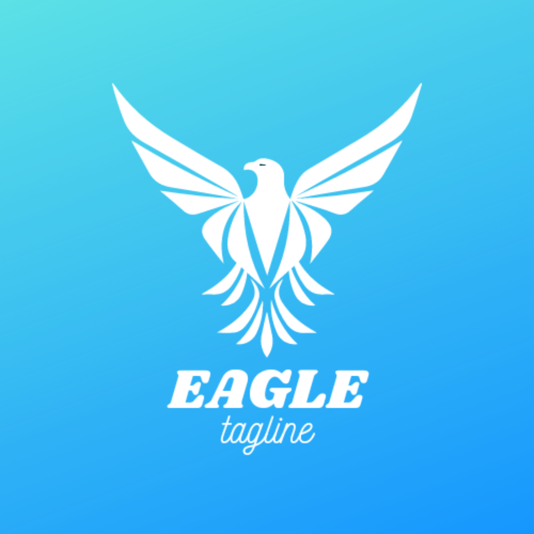 Minimalist Eagle Logo Design preview image.