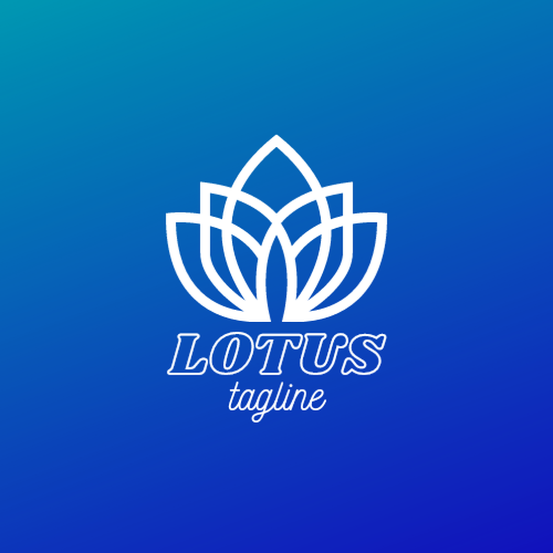 Minimalist Lotus Logo Design preview image.