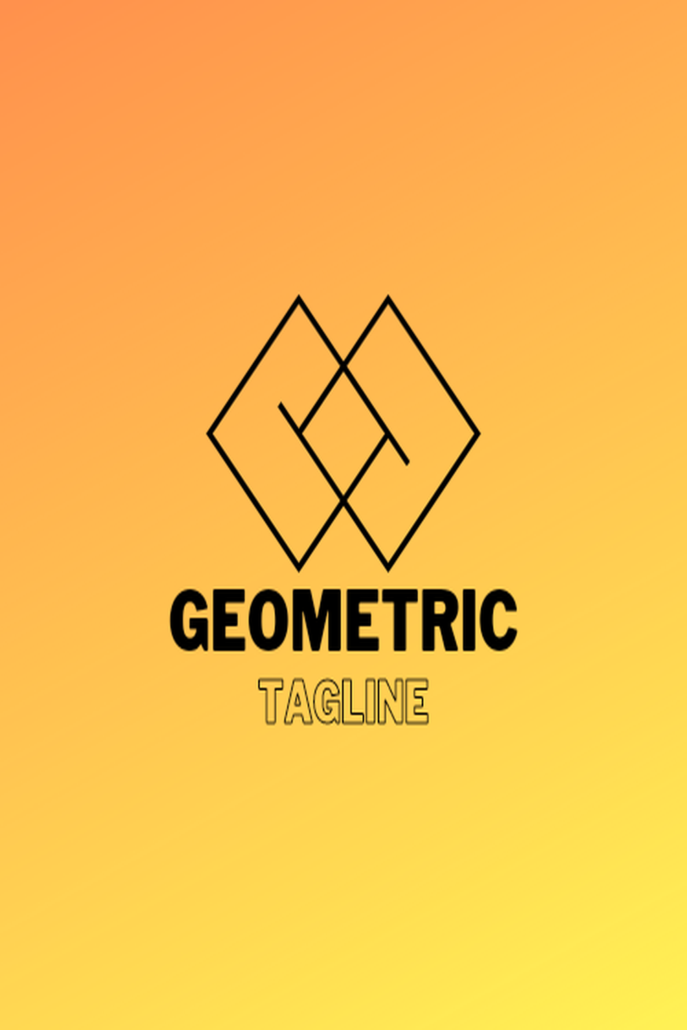 Minimalist Geometric Logo Design pinterest preview image.