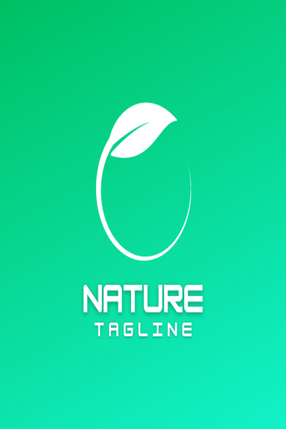 Minimalist Nature Logo Design pinterest preview image.