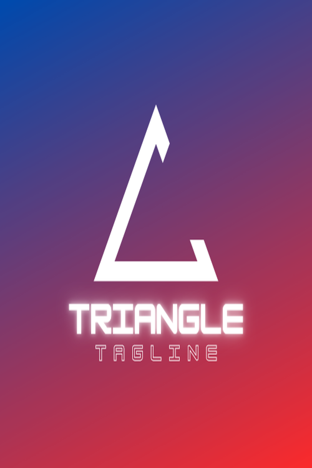 Minimalist Triangle Logo Design pinterest preview image.