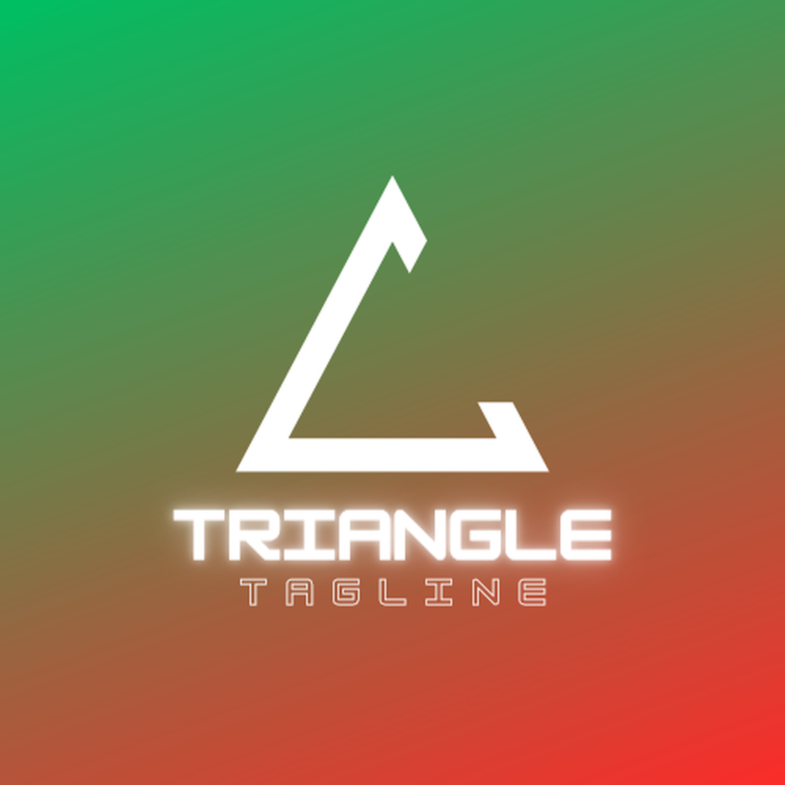 Minimalist Triangle Logo Design preview image.