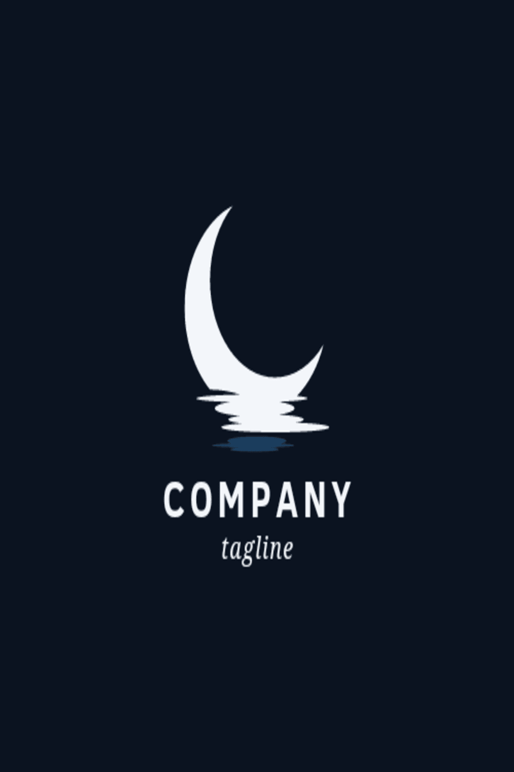 Moon Light Logo Design pinterest preview image.