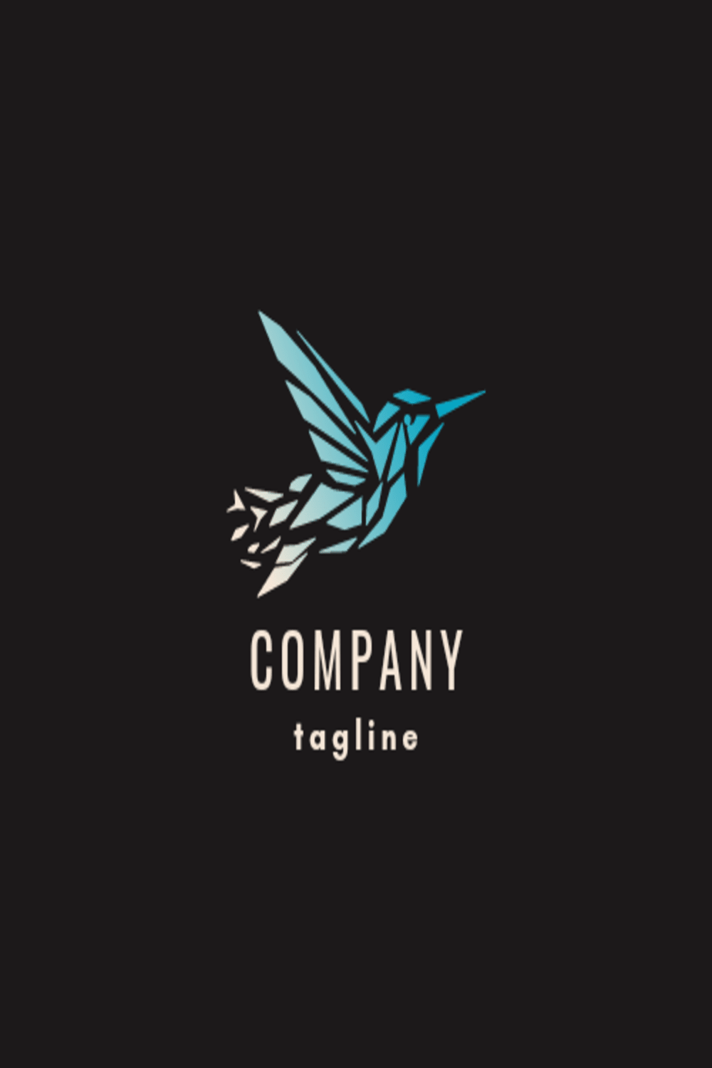 Hummingbird Logo Design pinterest preview image.