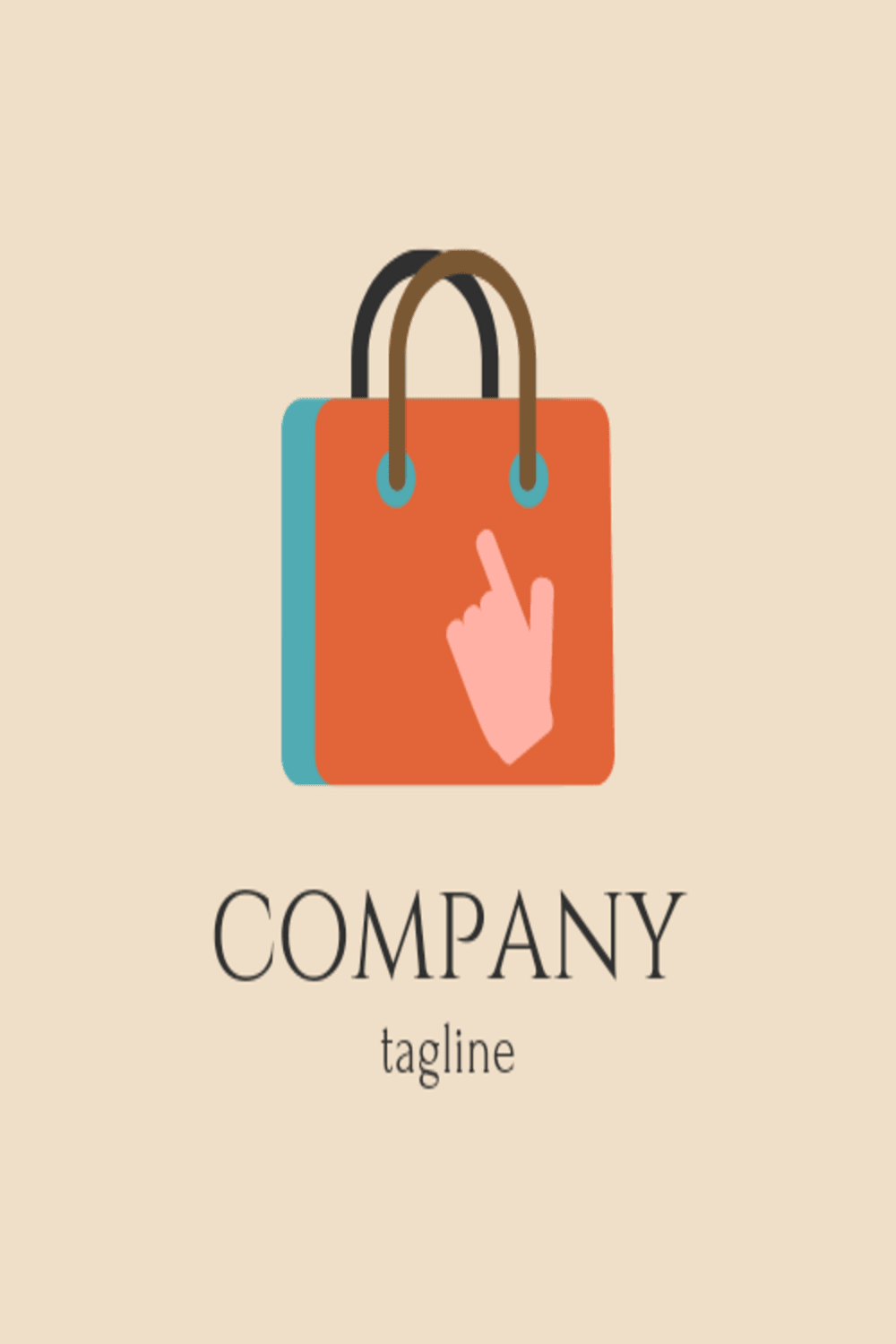 Online Shop Logo Design pinterest preview image.