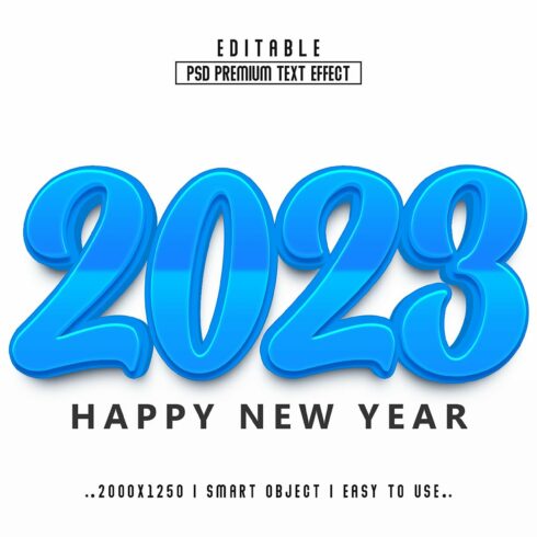 2023 3D Editable Text Effect stylecover image.