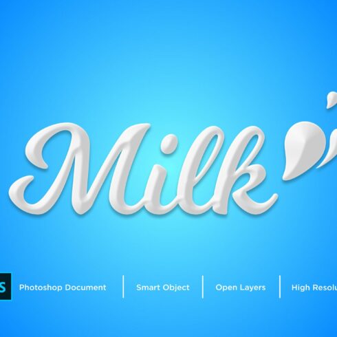 Milk Text Effect & Layer Stylecover image.