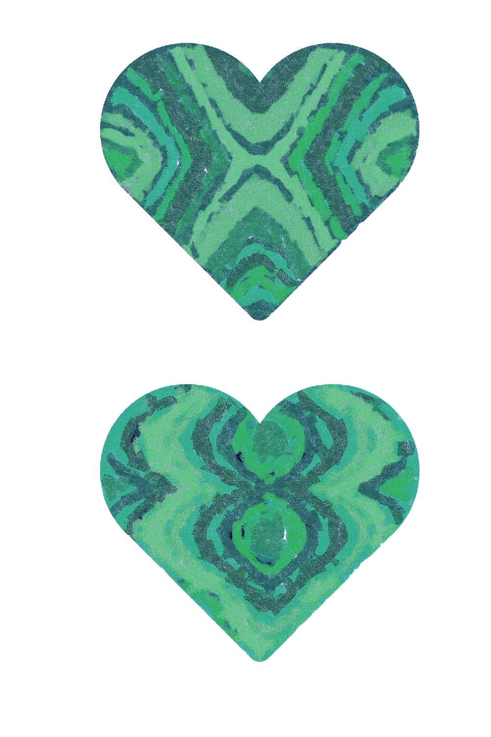 Sea Foam Green Watercolor Heart SVG Cutout pinterest preview image.