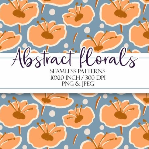 Abstract Floral retro digital papers cover image.