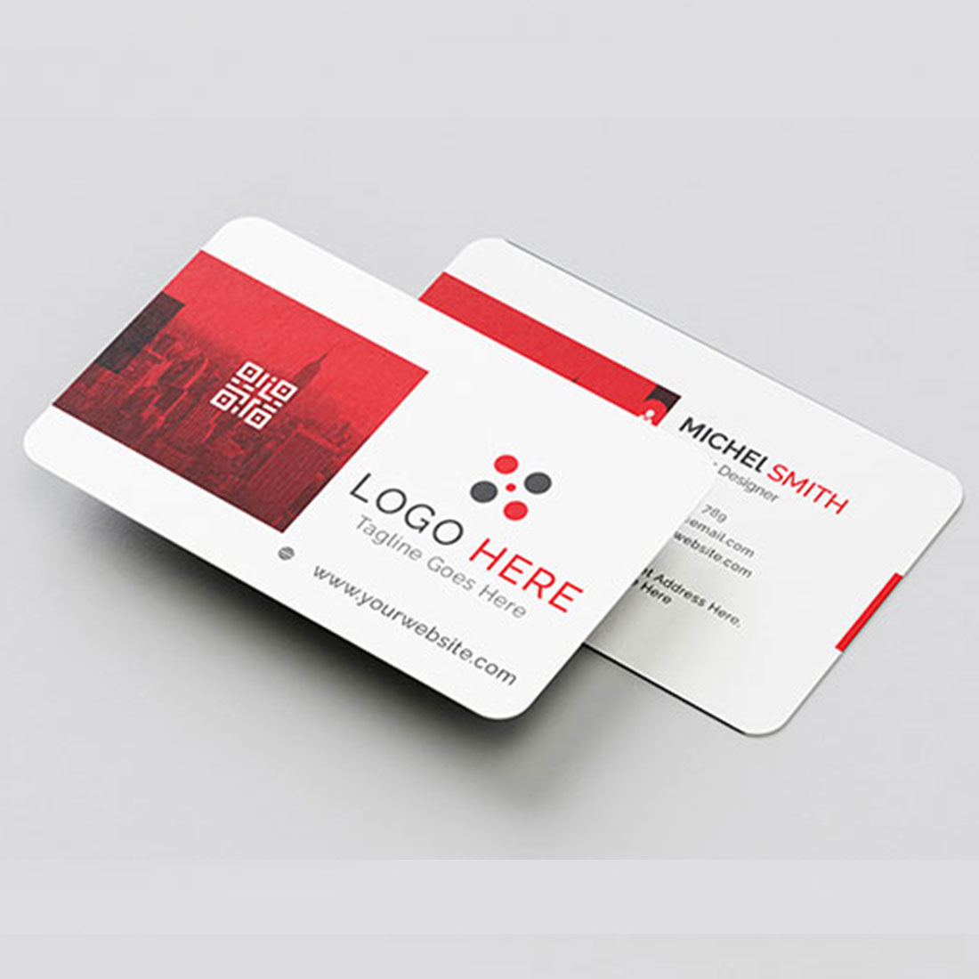 Business Card Template preview image.