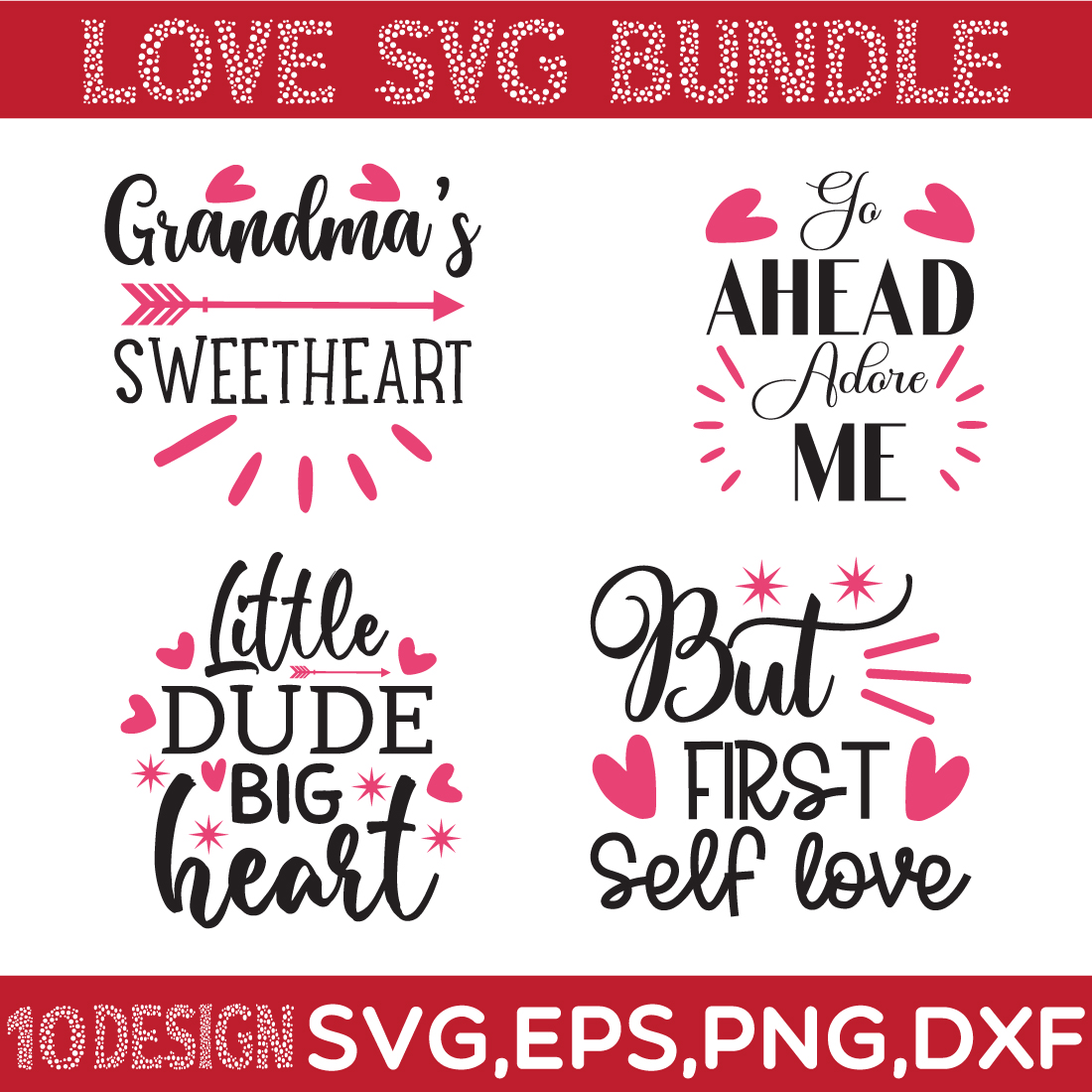 Love SVG Bundle preview image.