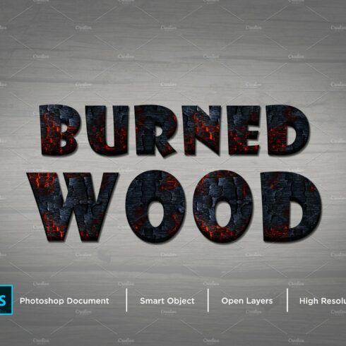 Burned woodText Effect & Layer Stylecover image.