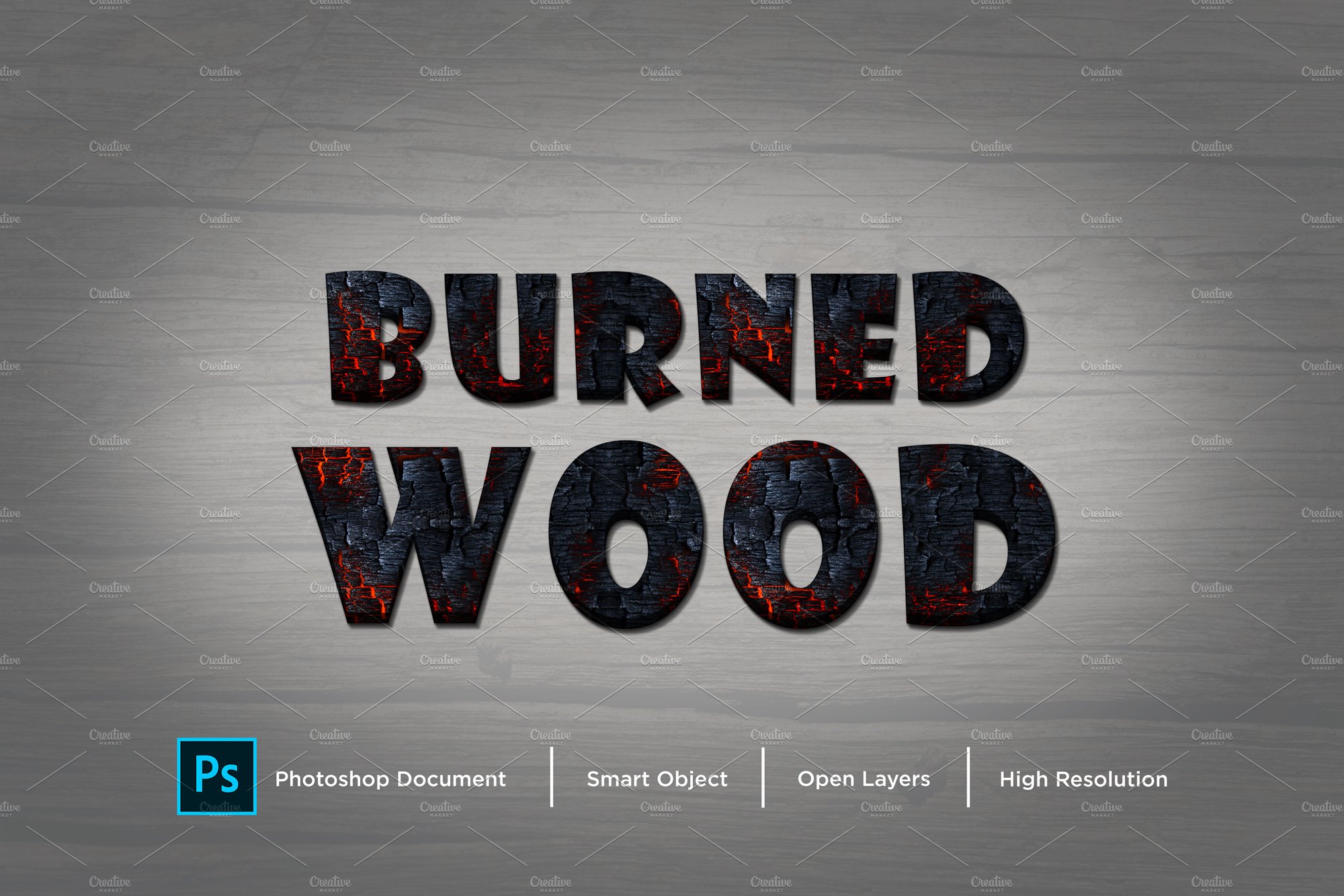 Burned woodText Effect & Layer Stylecover image.