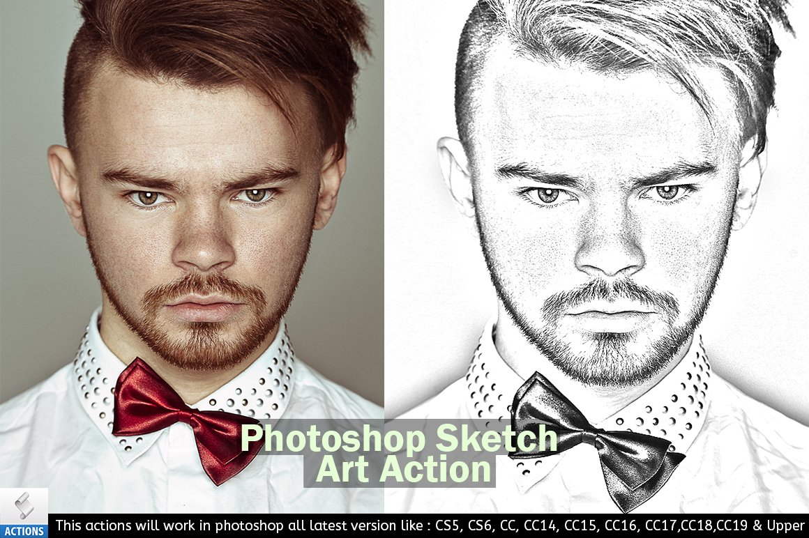 Photoshop Sketch Art Actioncover image.