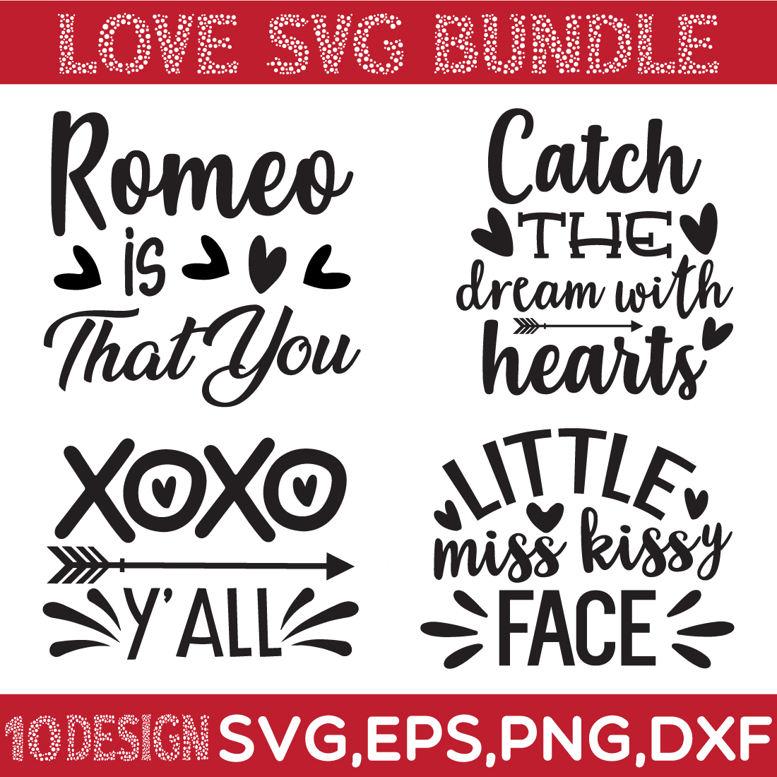 Love SVG Bundle preview image.