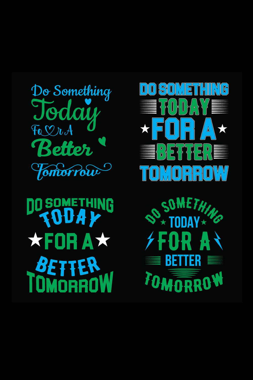 4 Typography T-Shirt Design pinterest preview image.