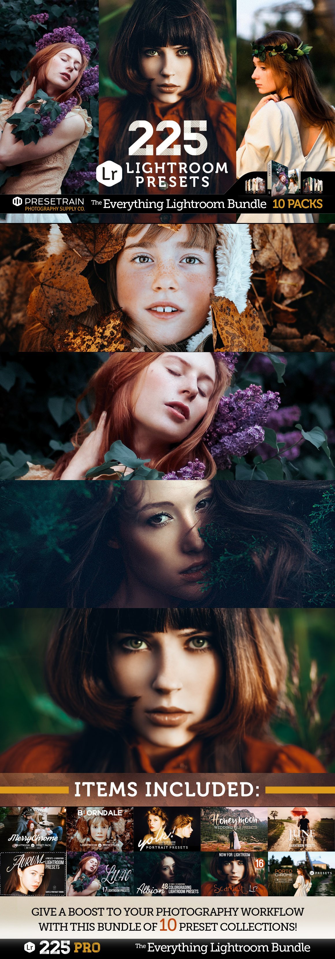 225 Lightroom Presets Bundlecover image.