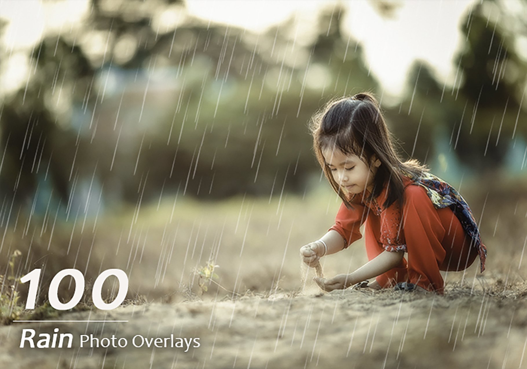 100 Rain Photo Overlayscover image.